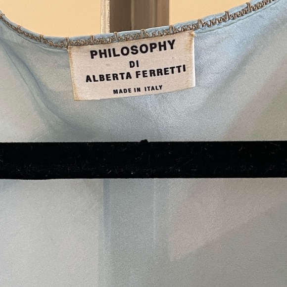 Vintage Philosophy by Alberta FERRETTI Light Blue Top - Picture 5 of 16
